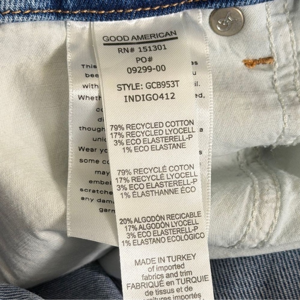 Good American Good Classic Frayed Hem Boot JeansStyle GCB953T - Picture 10 of 11
